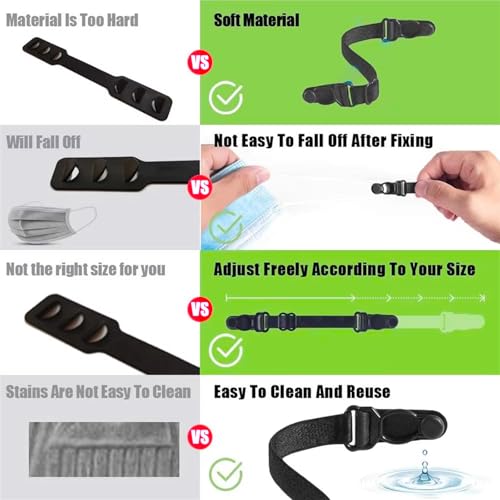 12 pcs mask holder mask ear saver face mask extender strap face mask holder to protect ears mask straps for back of head adjustable ear savers for face masks