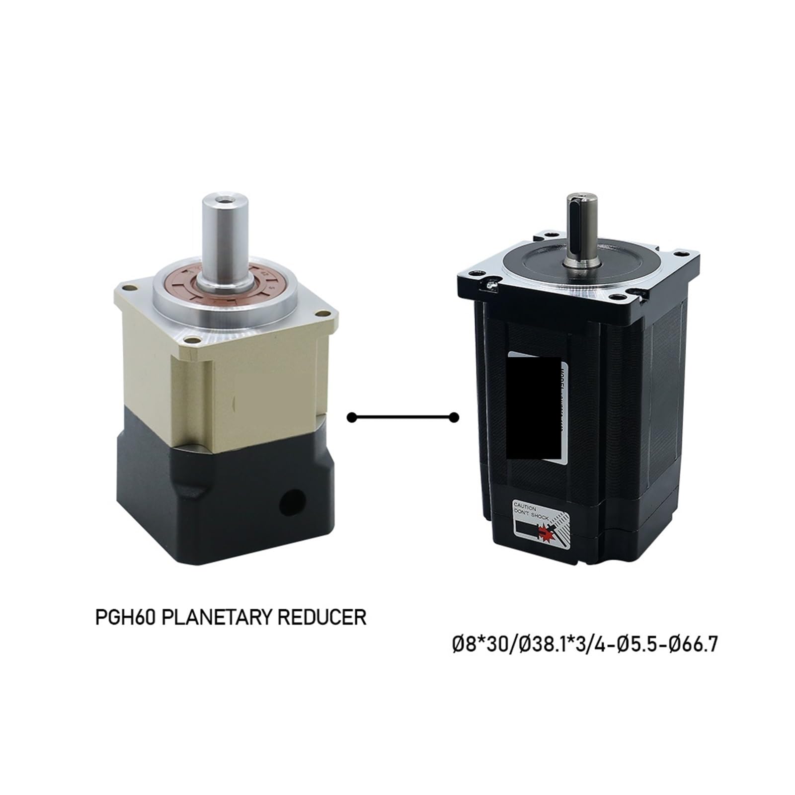 Drehzahlreduzierer, Schräggetriebe, Planetengetriebe, PGH60-L1SW/L2SW, 14/16 mm Achse für 57 Schrittmotor oder 60 Servo-Übersetzung, 3 bis 100 Getriebe (15, passend für 57 Stepper)