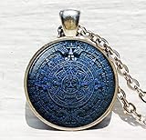 Maya-Kalender-Anhänger, Maya-Kalender, Schmuck, Aztekenkalender, Maya-Anhänger, Astronomie-Schmuck