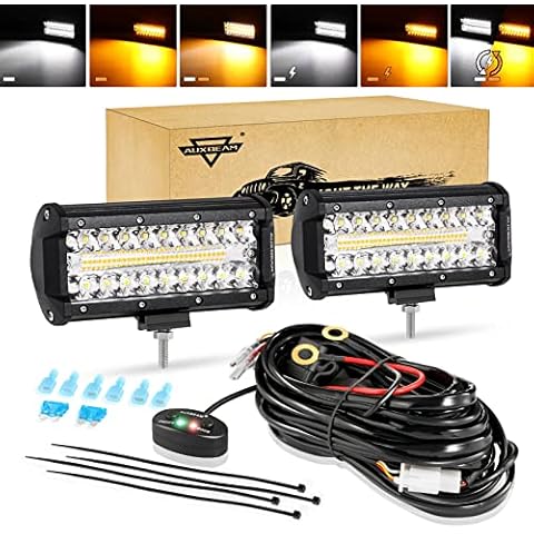 Auxbeam 7 Inch LED Light Bar with Modes Cover