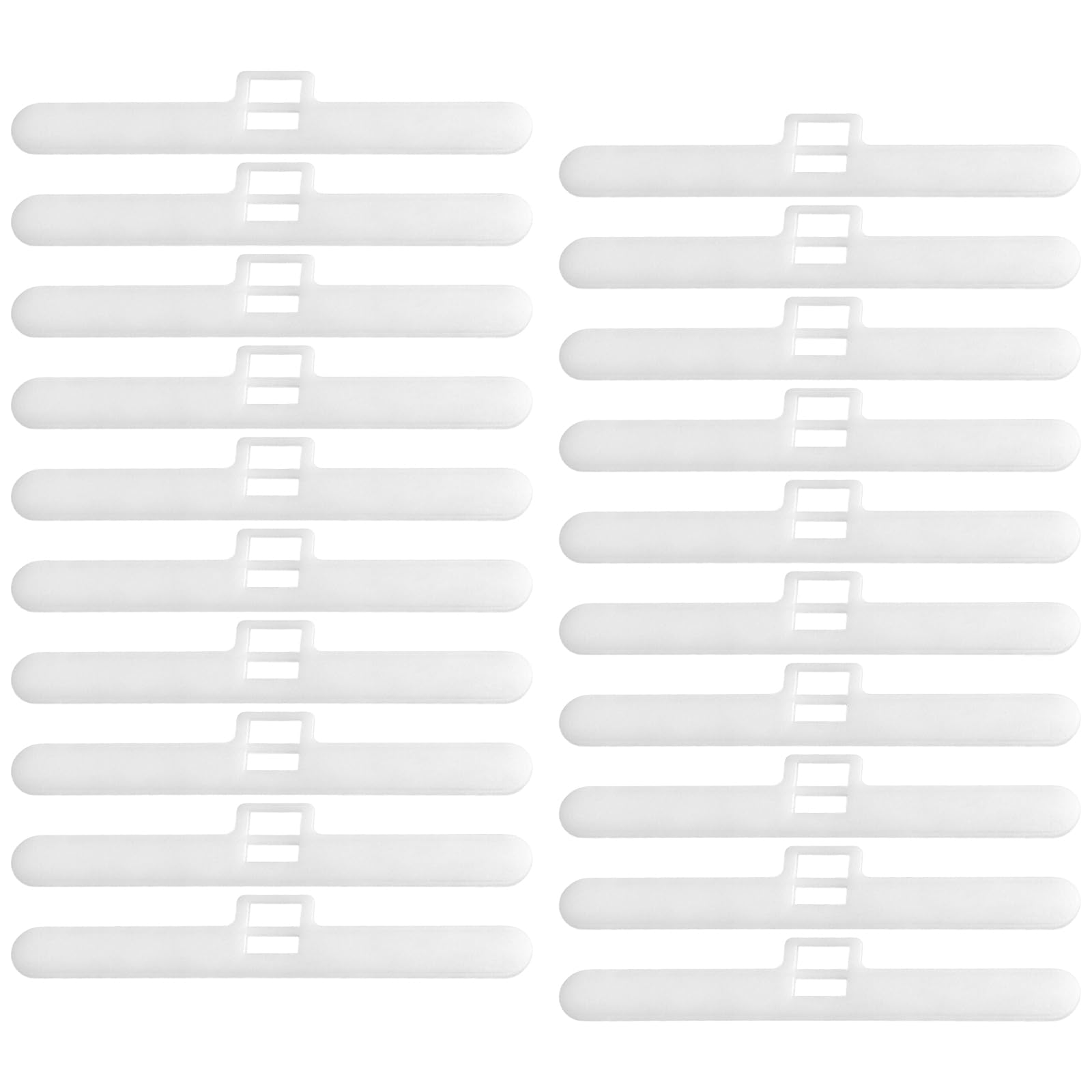 Cymygs Colorful 20 Pcs Vertical Blind Hangers,Vertical Blind Slats, For 89 Mm (3.5 Inch) Slats, Repair Parts Spare And Replacement Slat Top Hangers Spare Parts For Repair (White）