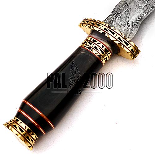Pal 2000 Knives Knife - Handmade Damascus Steel 13.00 Inches Hunting Vivi Knife Buffalo Horn Handle Snbb 9744 #TOP7