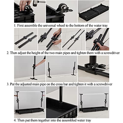 Soporte de pared para fregona y escoba, organizador montado en el suelo para suministros de limpieza, perfecto para lavanderías, escuelas, hospitales, restaurantes y fábricas