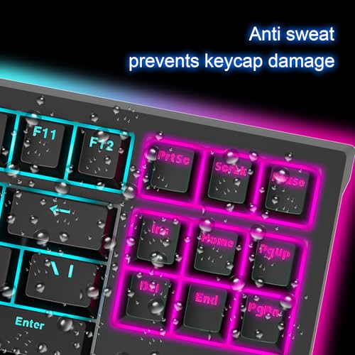 Image of Ant Esports MK1800 TKL Mechanical Wired Gaming Keyboard Blue Switch Hot-Swap Mech Keyboard 17 Modes RGB Backlit 87 Anti-Ghosting Anti Ghosting Keys, Dual Colour Injection Moulded Keycaps for PC-Black