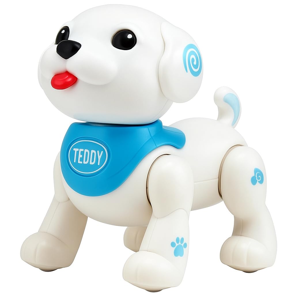 Fitto Mini Electronic Rc Dog Toy Robot – Interactive, Dance, Shake Head, Programmable Pet Robot