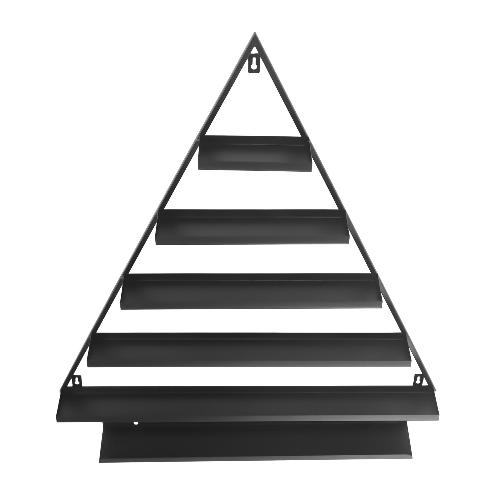 6 Sets Nagellack Regal, Wandmontierte Nagellack Ausstellungsregale, Dreieckiges Präsentationsregal, Atherisches Organizer bis 45kg , 66*7*70 cm, für Nagellack Parfüm Lipstick Ätherische Öle, Schwarz