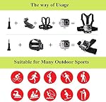 Chest Mount Head Mount Kit,Chest Harness Head Strap Compatible with Gopro Hero 13 12 11 10 9 8 7,AKASO EK7000/Brave 4/V50X/V50 Pro,Apexcam, APEMAN,ODDV Action Camera Chest Mount Harness Chesty Strap
