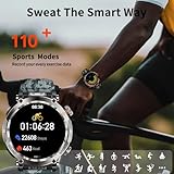 YoYoFit Military Smart Watch for Men(Answer/Dial Calls),110+ Sports Modes, IP68 Waterproof Fitness Watch with Heart Rate/SpO2/Blood Pressure for Android and iOS,1.7''HD Touch Screen Smartwatch - Image 6