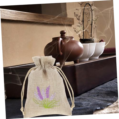 5 bolsas sachet vacías con cordón fragancia lavanda miniatura 3