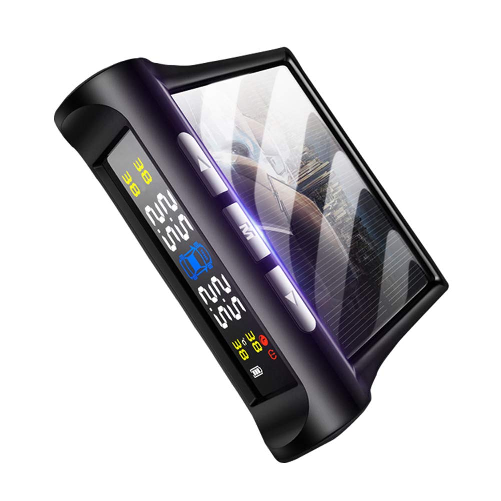 de Monitoreo de Presión de Llantas, Tpms Monitor C240 ​​ de Monitoreo de Presión de Llantas con Sensor Tpms Externo para Automóvil con Energía Solar para de Monitoreo de