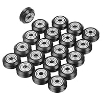 Rollen Kugellager 6mm Nut, 20 Stück 5 mm Kugellager für 3D Drucker CNC, V Förmiges Nutrad, Bohrung 625 Lagerriemenscheiben Zubehör Kunststoff Riemenscheiben