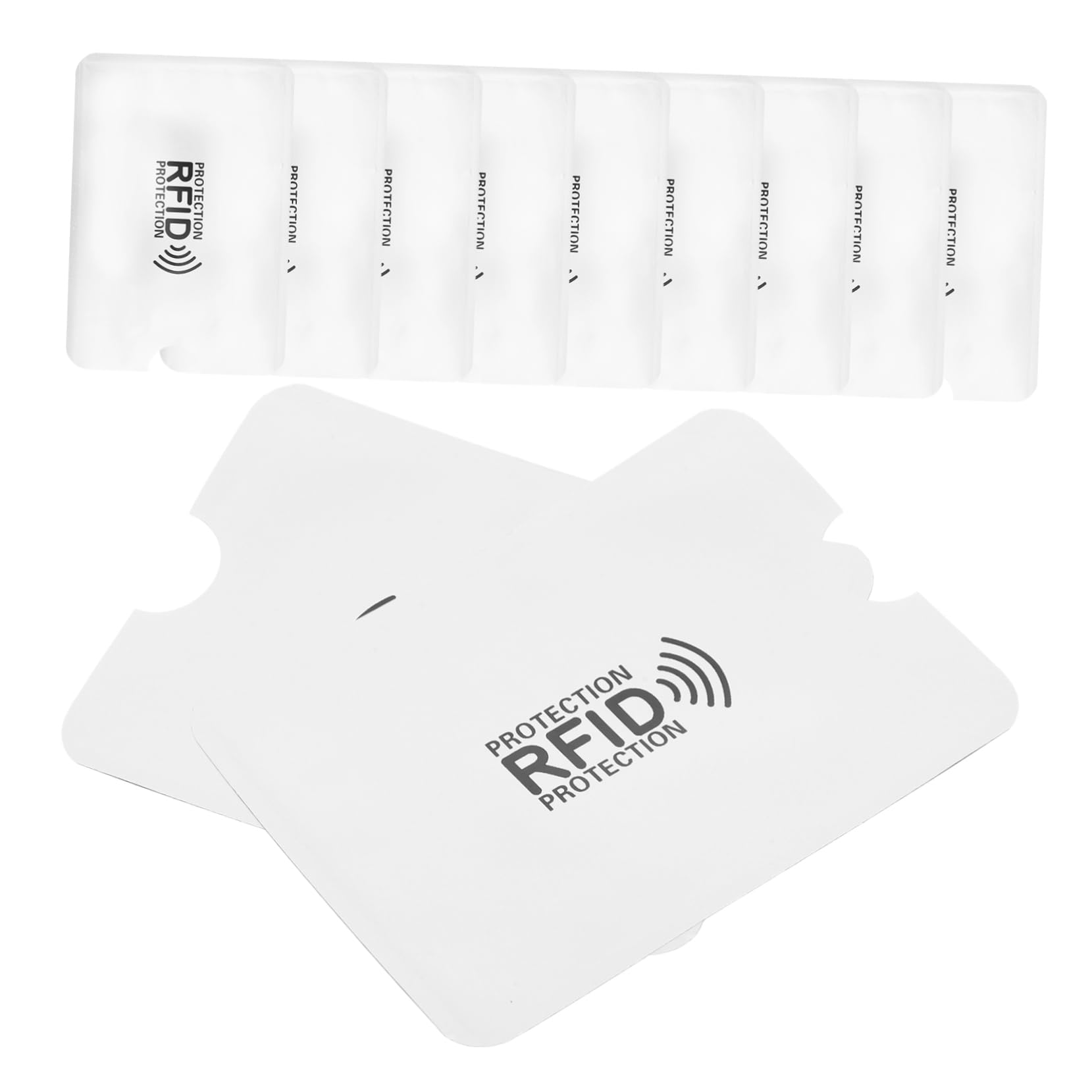 BESPORTBLE Protection Wallet Credit Card Holder Id Sleeve Shield Waterproof Badge Holder (10pcs Aluminum 9.5 * 6.3cm)