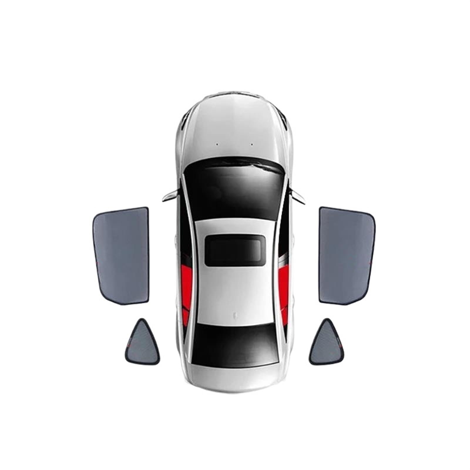 Parasol Coche Delantero para Toyota para RAV4 para XA40 2012-2018 Parasol Magnético para Coche, Parabrisas, Cortina, Parasol para Ventana Trasera Lateral De Bebé sombrilla de Coche(4PCS Rear Train)