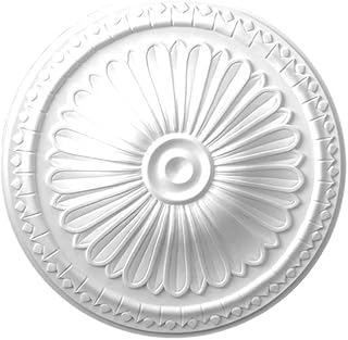 15 inch x 1-3/4 inch Gothic Floral Polyurethane Ceiling Medallion Single...