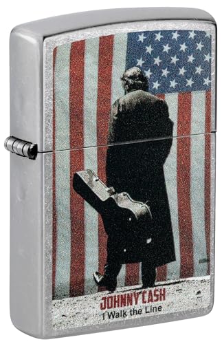 Encendedor Zippo Johnny Cash Street Chrome miniatura 1