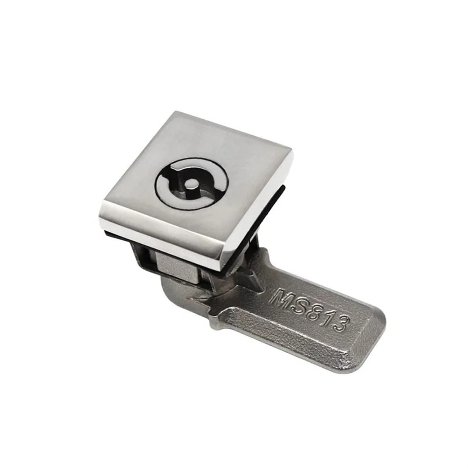 Cerradura de puerta de gabinete de caja de distribución cuadrada de acero inoxidable MS813, cerradura eléctrica for gabinete, 1 unidad(Stainless steel lock)