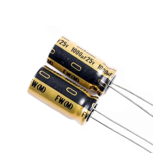 2pcs Nichicon FW Series HiFi Audio Aluminum Electrolytic Capacitor 25V 1000uF 10x20mm