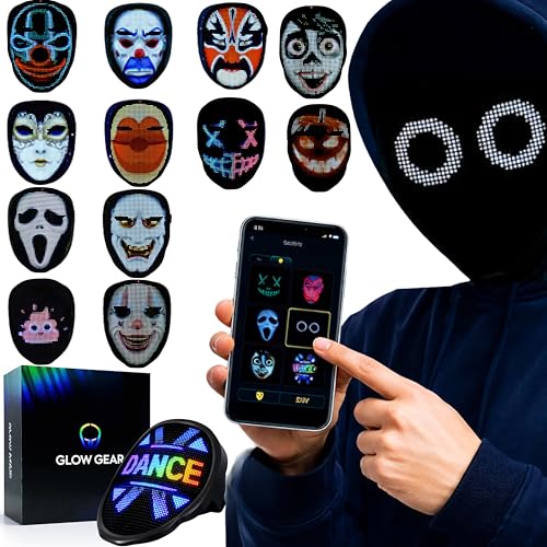 Pixel Stackers NEW Glow Gear Face Transforming LED Mask App-Controlled