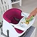 Ingenuity Baby Base 2-in-1 Booster Feeding and Floor Seat with Self-Storing Tray - Pink Flambe