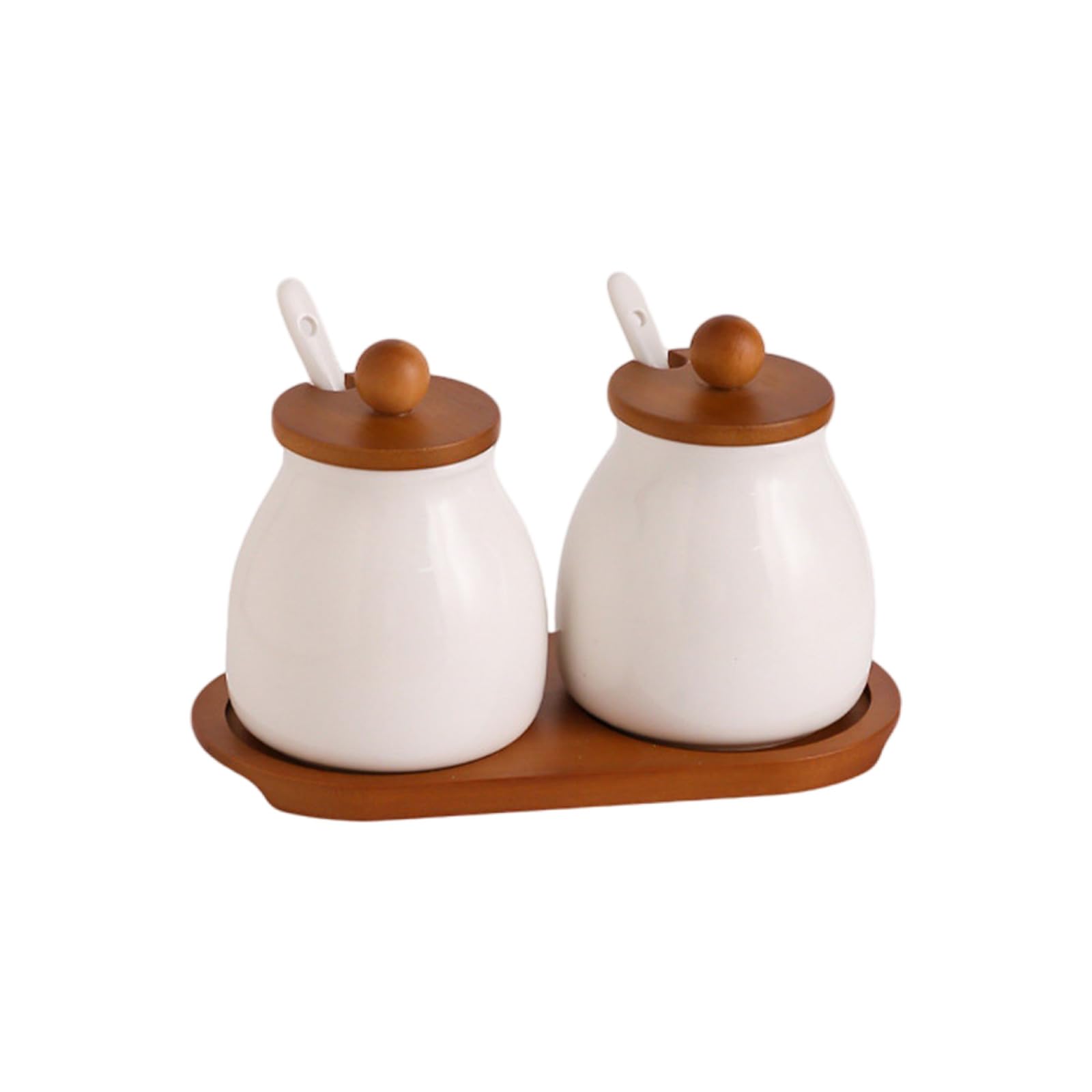 Qusinfc Seasoning Container Condiment Jar Ceramic Canisters Collection for Displaying Dry Ingredients Earthenware Condiment Canisters