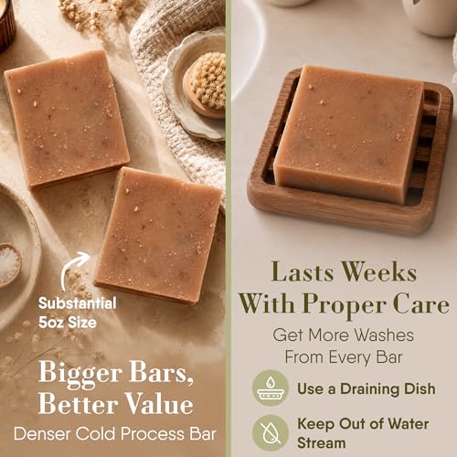 Image of 360Feel Handmade Castile Soap - Oatmeal Milk & Honey, 5 oz, 4-Pack