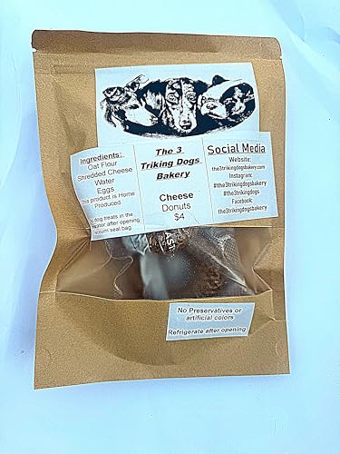 The Three Triking Dogs Bakery Dog Treats (10 Medium, Chicken 'N Cheese)