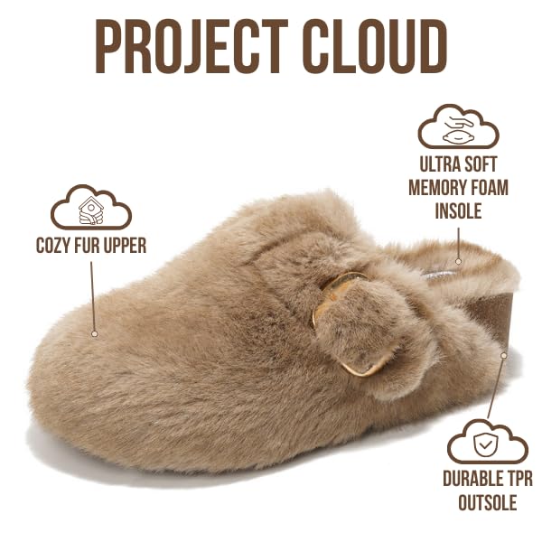 Image of Project Cloud Clogs for Women Footwear - Memory Foam and Non-Slip Platform Wedges Heels for Women Mules & Clogs 2026 - Comfortable Stylish Slip-On with Adjustable Straps (Rhona)