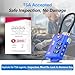 Bright Colors, TSA Approved Cable Luggage Locks 2 Pack Blue, Re-settable Combination with Alloy Body