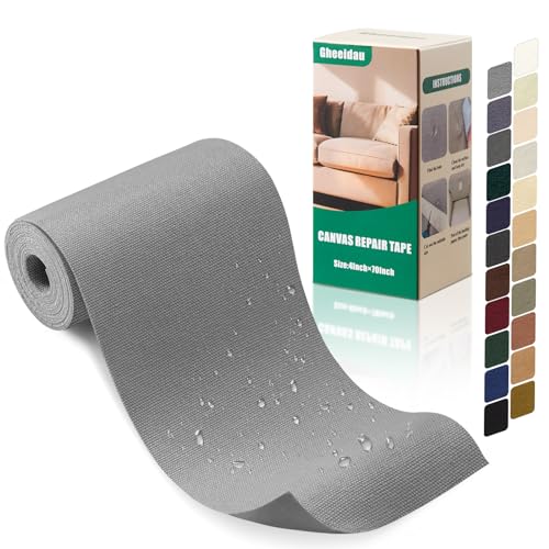 Gheeidau Canvas Repair Tape 4×70 Inch Waterproof Self-Adhesive Fabric Repair