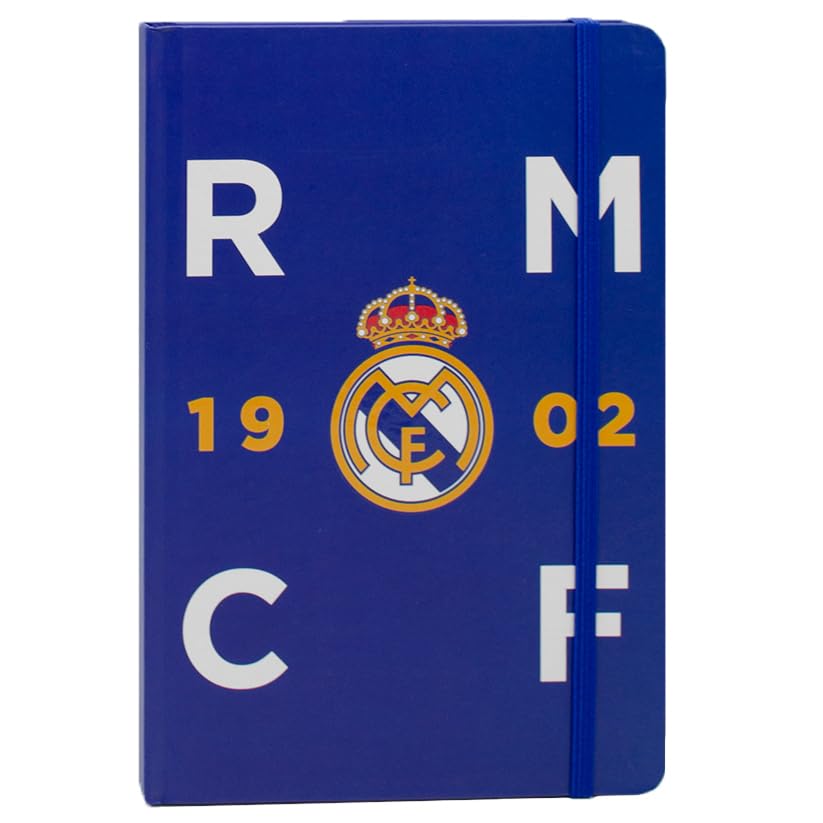 ms móvil shop Real Madrid Notebook Notepad Blue Size A5-21 x 15 cm - Hard Cover Notebook with Shield – RM 1902 | Official Product
