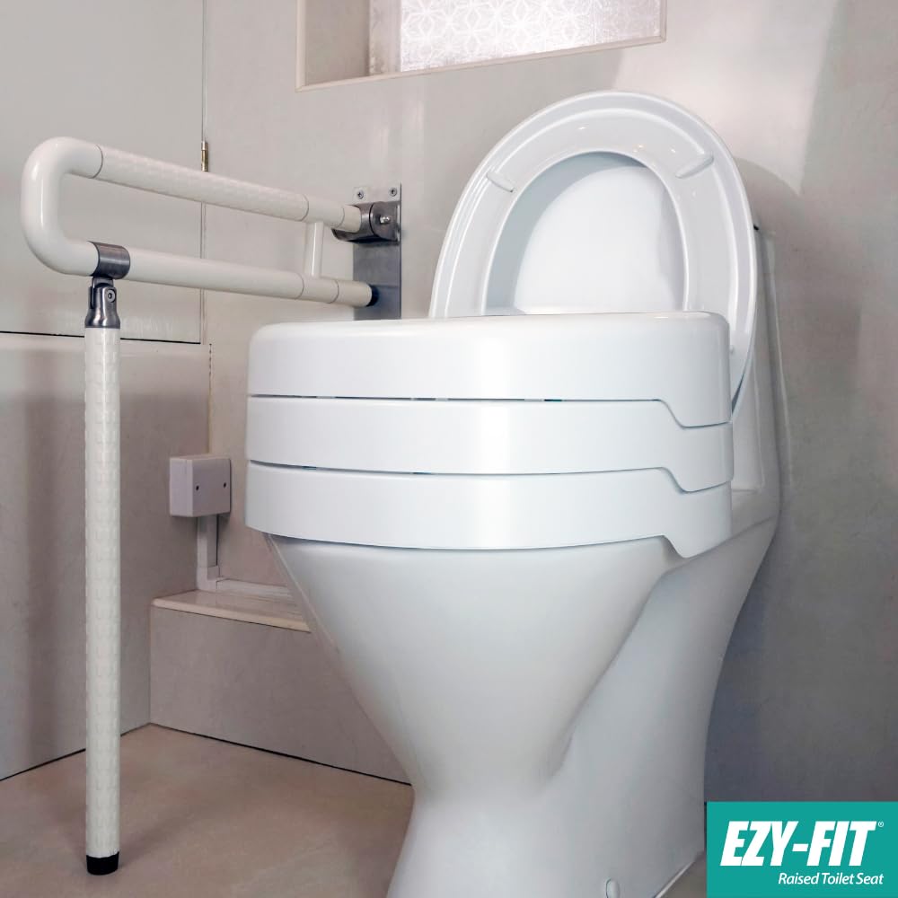 Helping Hand Company EZY-FIT - Rialzo per WC da 15,2 cm, senza coperchio, sicuro aiuto per il bagno per anziani e disabili, misura universale per WC rotondi e quadrati, stabile e portatile, altezza