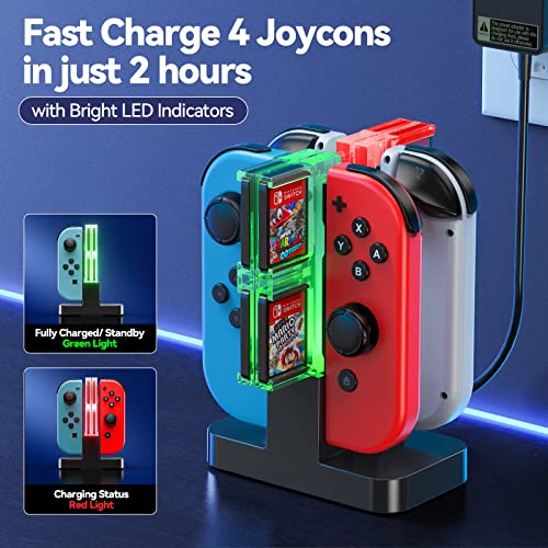 Switch Controller Charger for Joycons, Charging Dock Station with