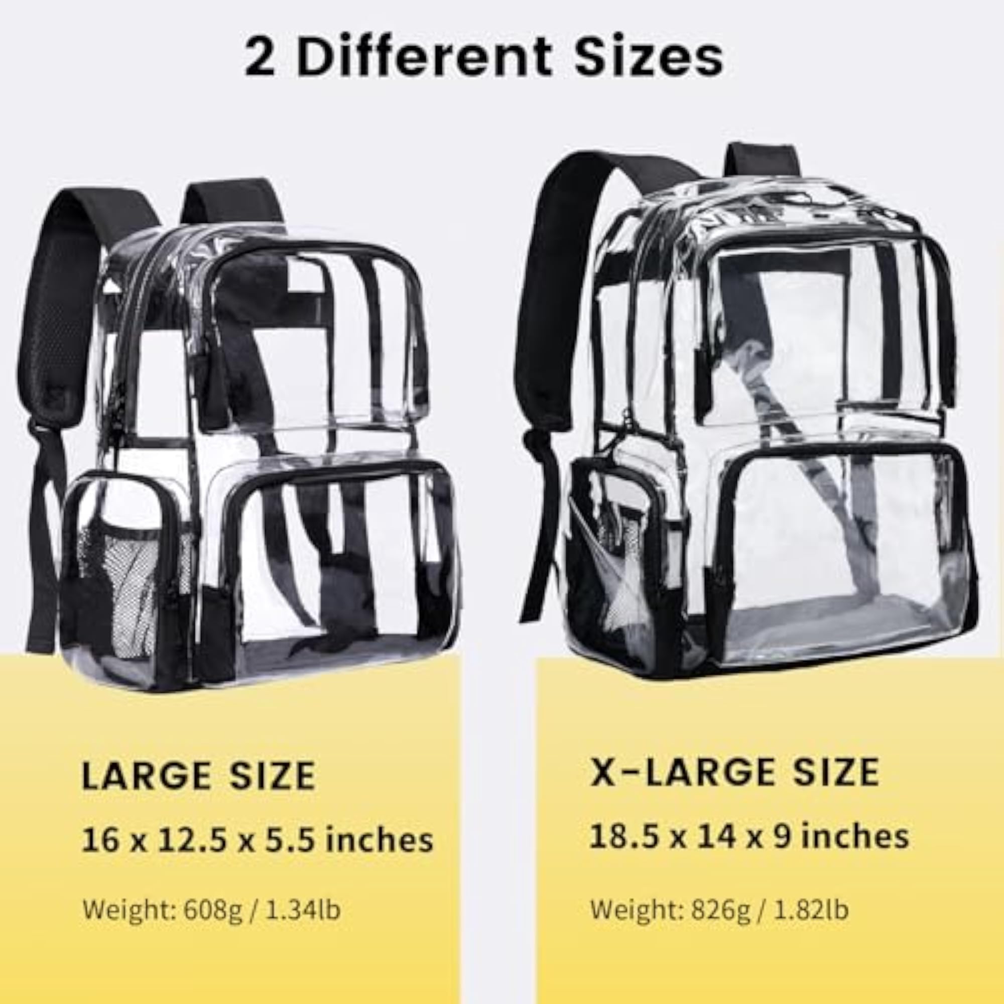 Clear Backpack with Multi-Pockets for Security