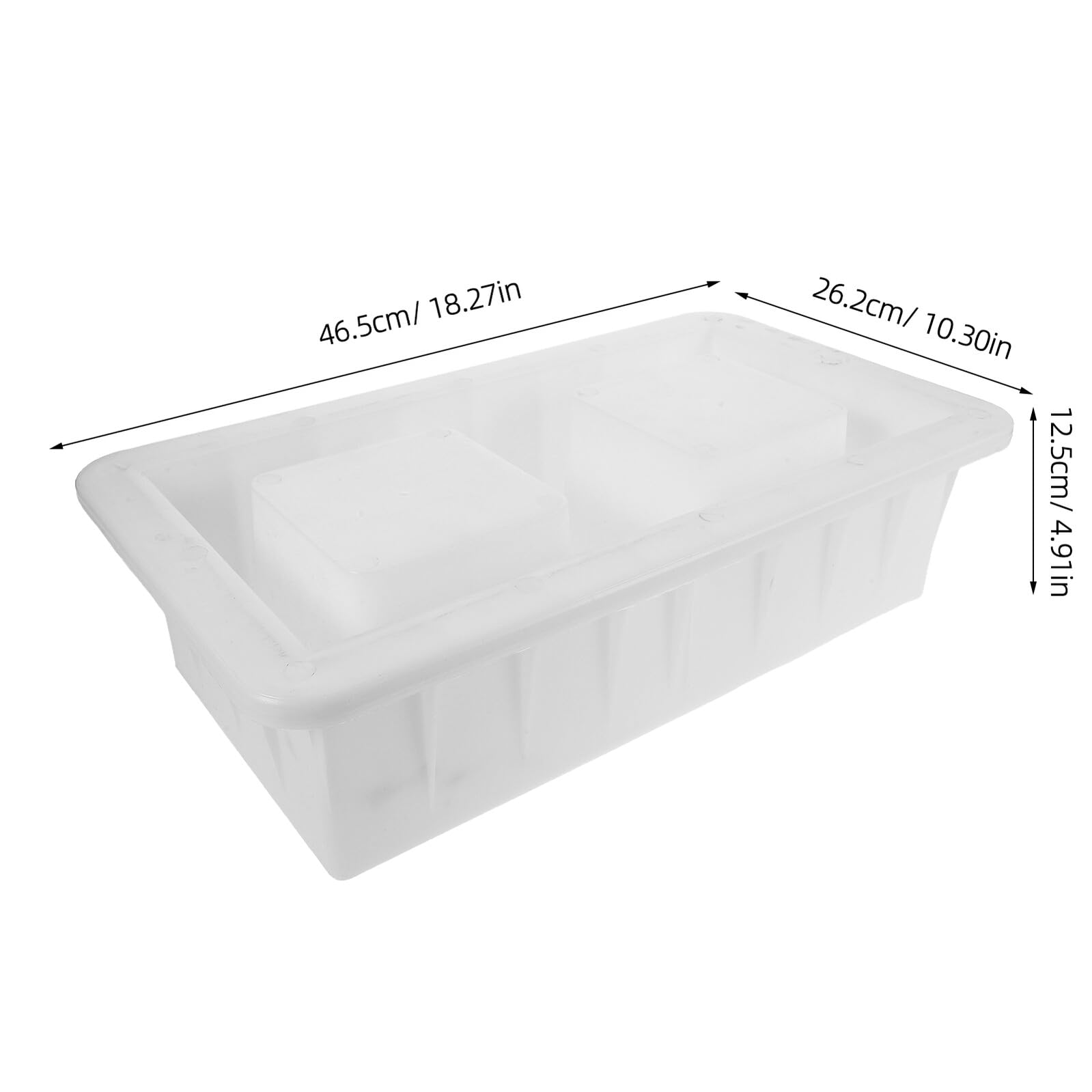 Yardenfun Molde de Ladrillo Hueco Doble Cavidad de Plástico 40x20x12 Cm para Cemento y Hormigón, Moldeadora Reutilizable para Construcción y Paisajismo Exterior