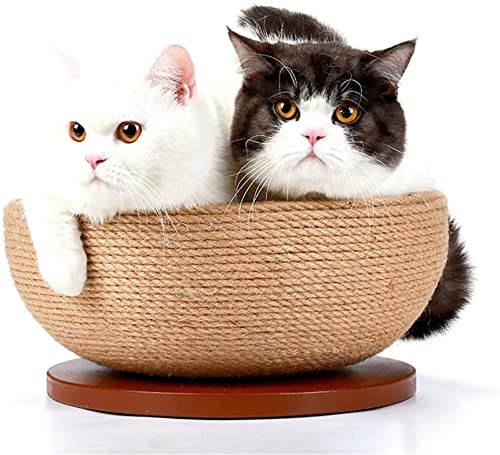 Panier griffoir chat en sisal pour protéger le canapé du salon