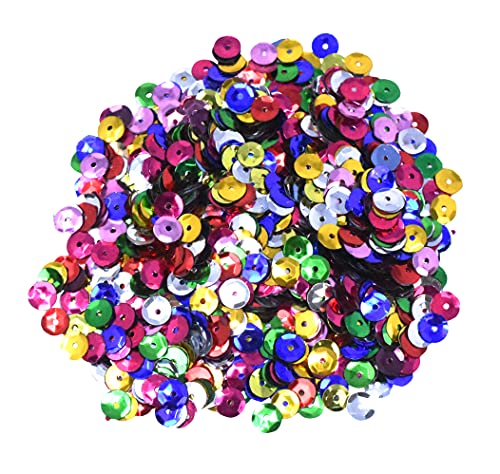 Mandala Crafts Loose Sequins for Crafts and Sewing â€“ 6mm Sequin Paillettes for Crafts â€“ Craft Spangles for Crafts - Cup Sequins for Crafting 20000 PCs