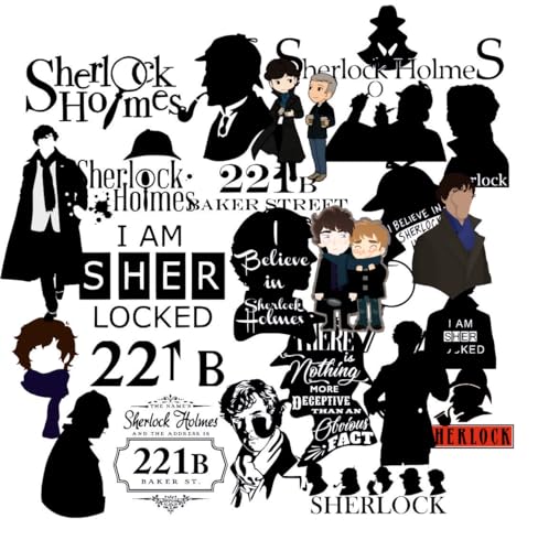 Image of Zesta Aesthetic Stickers for Laptop /Waterproof Anime Decal for Books /Vinyl Sticker for Fridge /Easy to Use Korean Car Sticker Kawaii Cute Stickers (Sherlock)