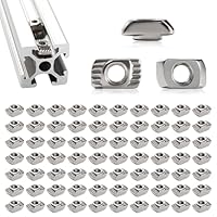 Lyeteung 70 Stücke 20 Serie M4 T-Nutmuttern, Hammerkopfmutter, Tropfen-in T-Nut-Muttern, für Europäische Standard 20 Serie T-Nut-Aluminium-Extrusionsprofil