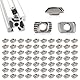 Lyeteung 70 Stücke 20 Serie M4 T-Nutmuttern, Hammerkopfmutter, Tropfen-in T-Nut-Muttern, für Europäische Standard 20 Serie T-Nut-Aluminium-Extrusionsprofil