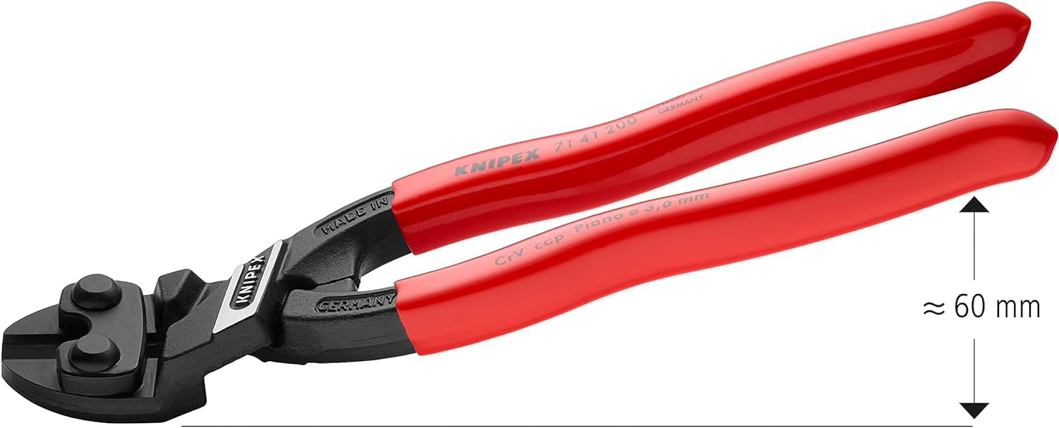 Knipex CoBolt Coupe-boulons compact gainées en plastique 200 mm, 71 41 200