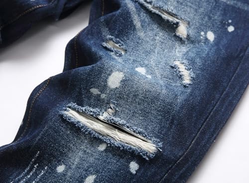 AITITIA Men's Ripped Regular Fit Straight Leg Jean4