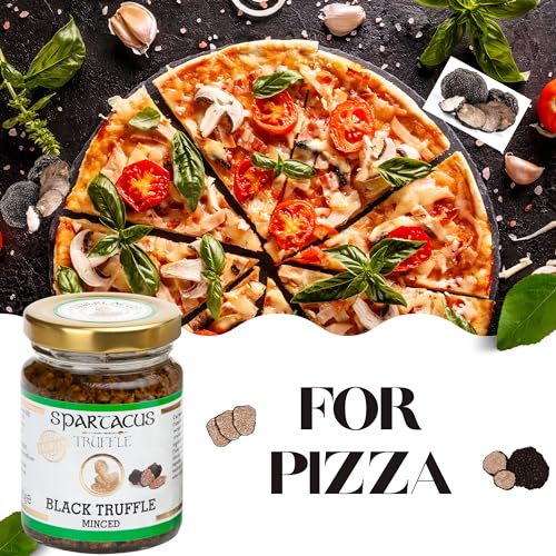Spartacus Schwarze Gehackter Trüffel en olivenöl | Italienische Spezialitäten | Gönnen Sie sich kulinarische Exzellenz | Erlesene schwarze Trüffel für Feinschmecker
