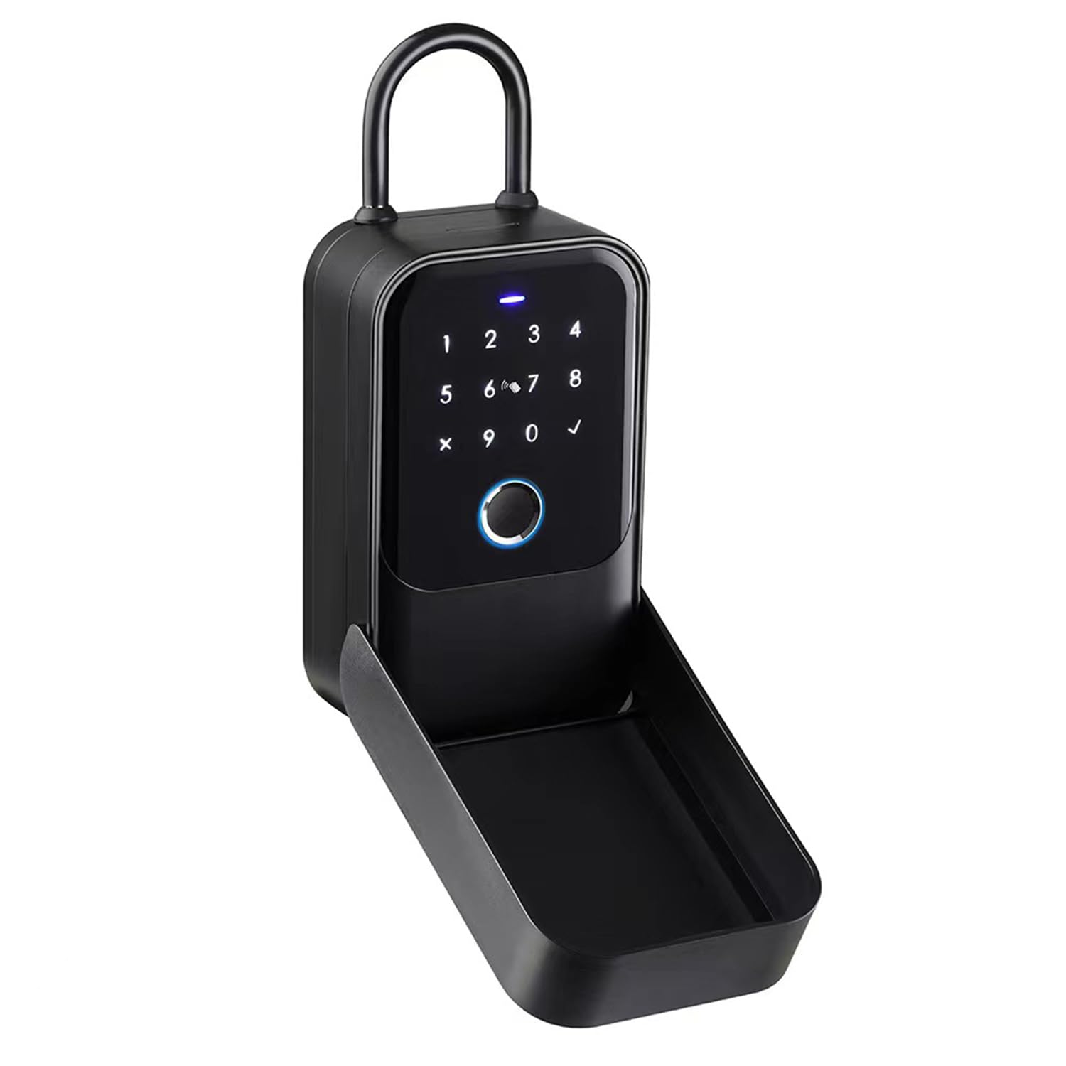 Intelligenter wasserdichter Schlüsselsafe unterstützt Tuya/Ttlock Bluetooth-Fingerabdruck-Schlüsselbox App-Fernzugriff für Wohnungsmakler Büro Haustürgriff und Wand,Tuya app