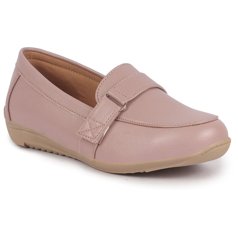 Image of FAUSTO Women's Comfortable Formal Adjustable Strap Hook and Loop Slip On Shoes|Party Shoe|Office Shoe