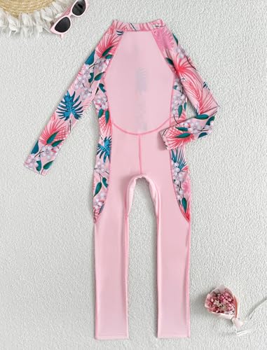 IDOPIP Girls Rash Guard Long Sleeve One Piece Swimsuit Bathing Suit for Kids UPF 50+ Sun Protection Zipper Surfing Swimwear4