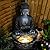 Tankana Outdoor Zen Water Fountain - Large Garden Sitting Buddha Waterfall Fountains Indoor with LED Light for Meditation Relaxation Patio Backyard Deck Lawn Porch Balcony, (44.5 inches, Gray)