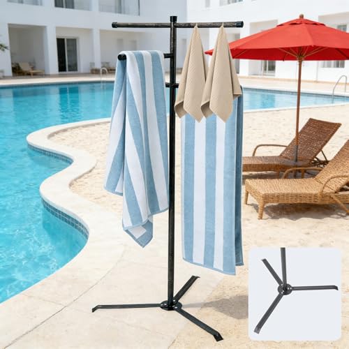 Pool Towel Rack Outdoor 60 Inch Height Outdoor Towel...