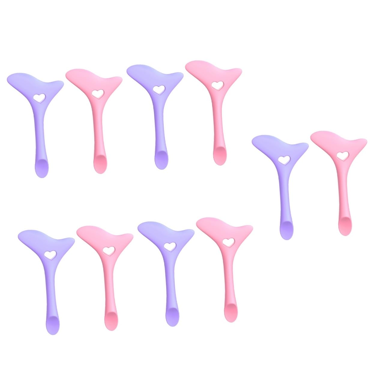 FRCOLOR 10pezzi Stencil Silicone Per Eyeliner Strumenti Multi-funzionali Per Applicazione Precisa Eyeliner e Cosmetici Per Occhi Per Iniziare e Professionisti Colori Rosa