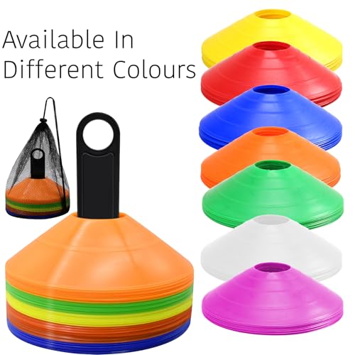 Image of Fitfix Disc Cones Set |Space Marker| - Soccer Cones for Training, Football, Kids, Sports, Field Cone MarkersPro Disc Cones Set |Space Marker| - Footbal Field Cone Marker