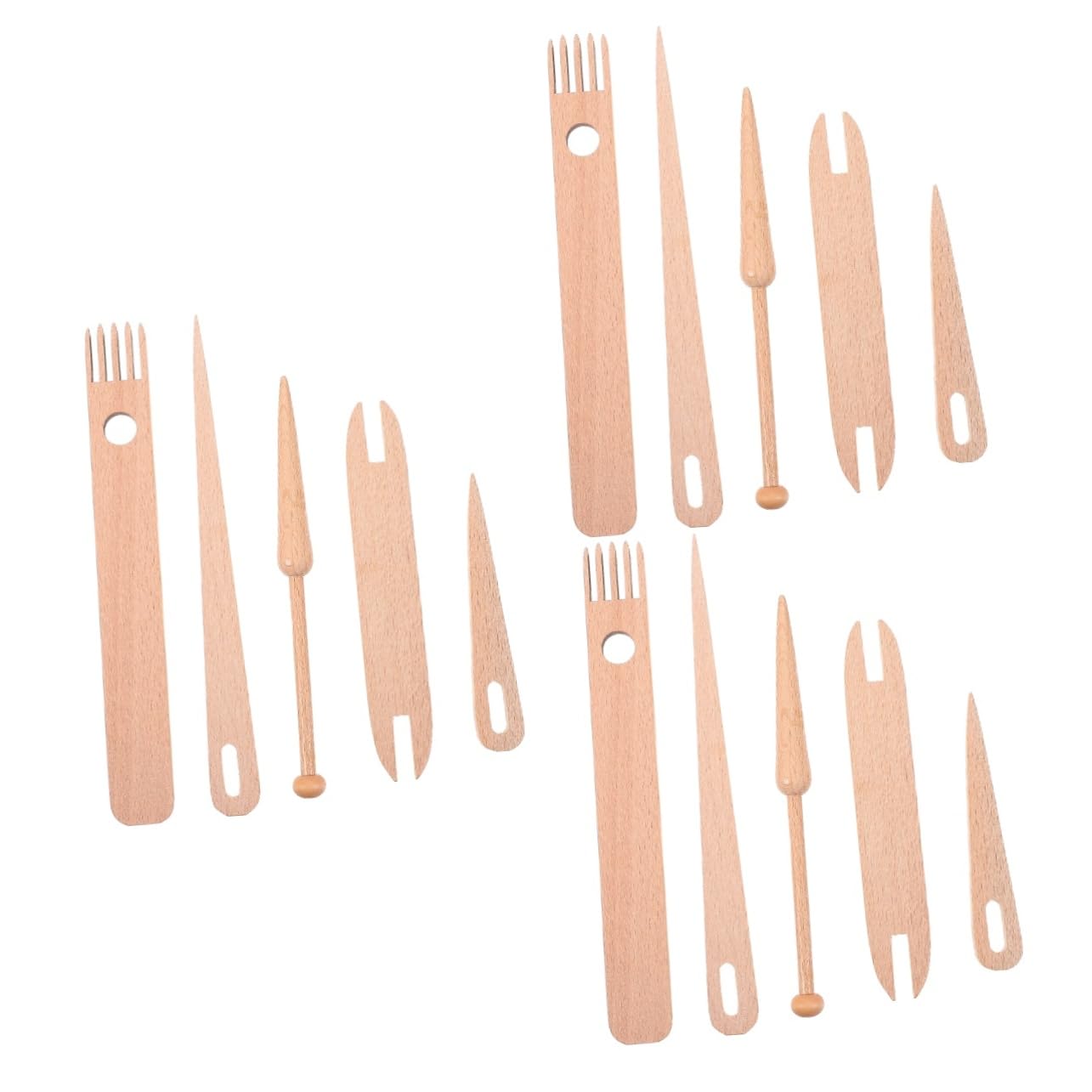 HOMSFOU 3 Ensembles Set Outils de Tissage pour Tricot Aiguilles à Tricoter Navettes et Outils de Tapisserie pour Sweaters et Écharpes